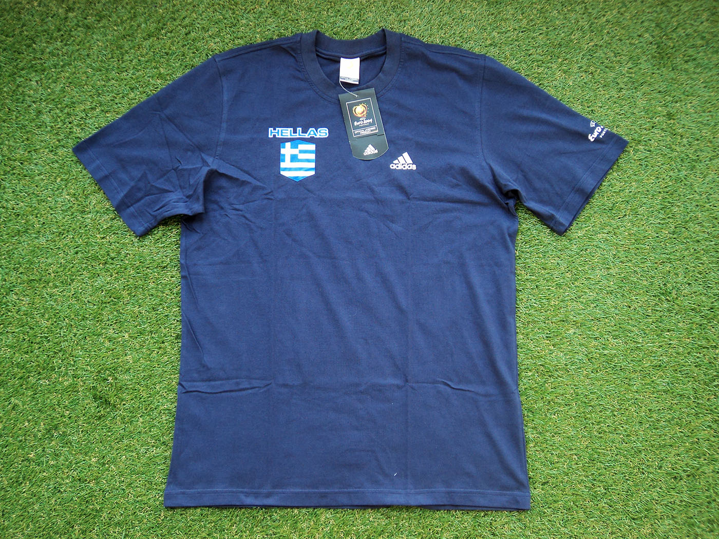 2004 Ελλάδα Adidas "Ελλάς" Euro t-shirt - Medium